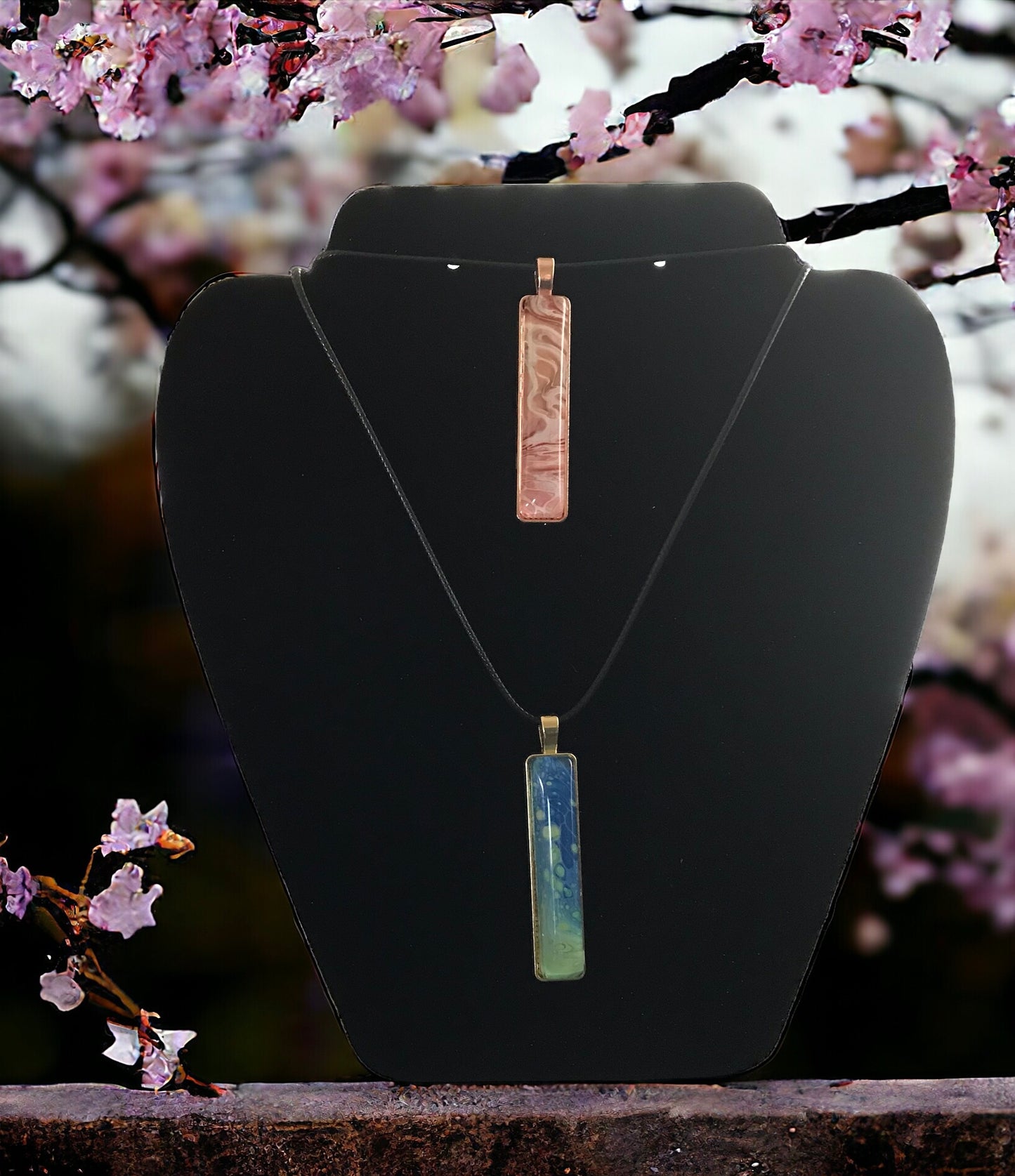 Acrylic Pour Pendants