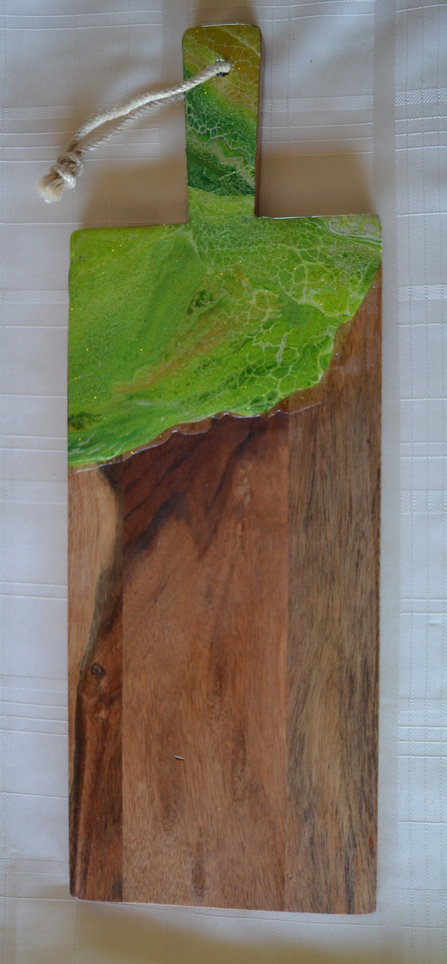 Charcuterie Board With Green Accent