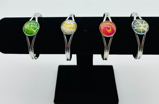 Cabachon and Acrylic Bracelets