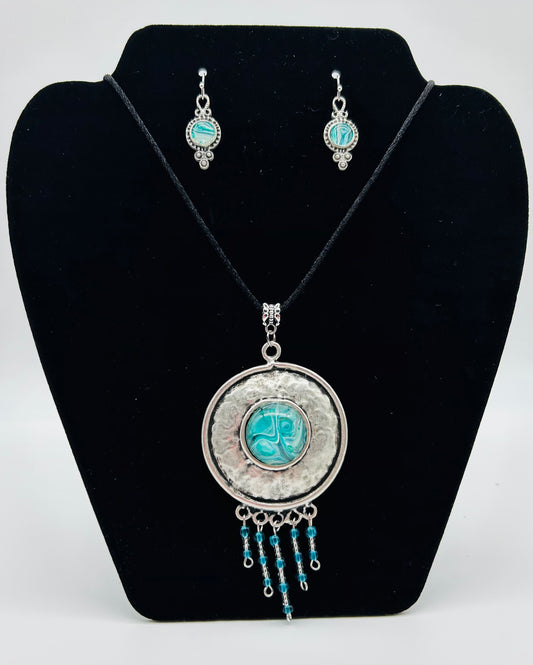 Hammered Metal Jewelry Set