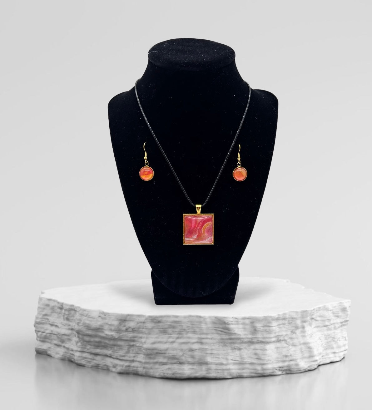 Arizona Sunset Pendant Earring Set