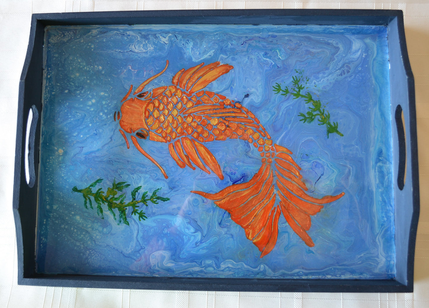 Wooden Koi Pond Tray